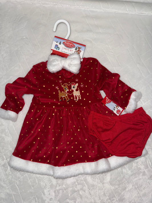 Rudolph the Red Nosed Reindeer 2 piece set 3 months